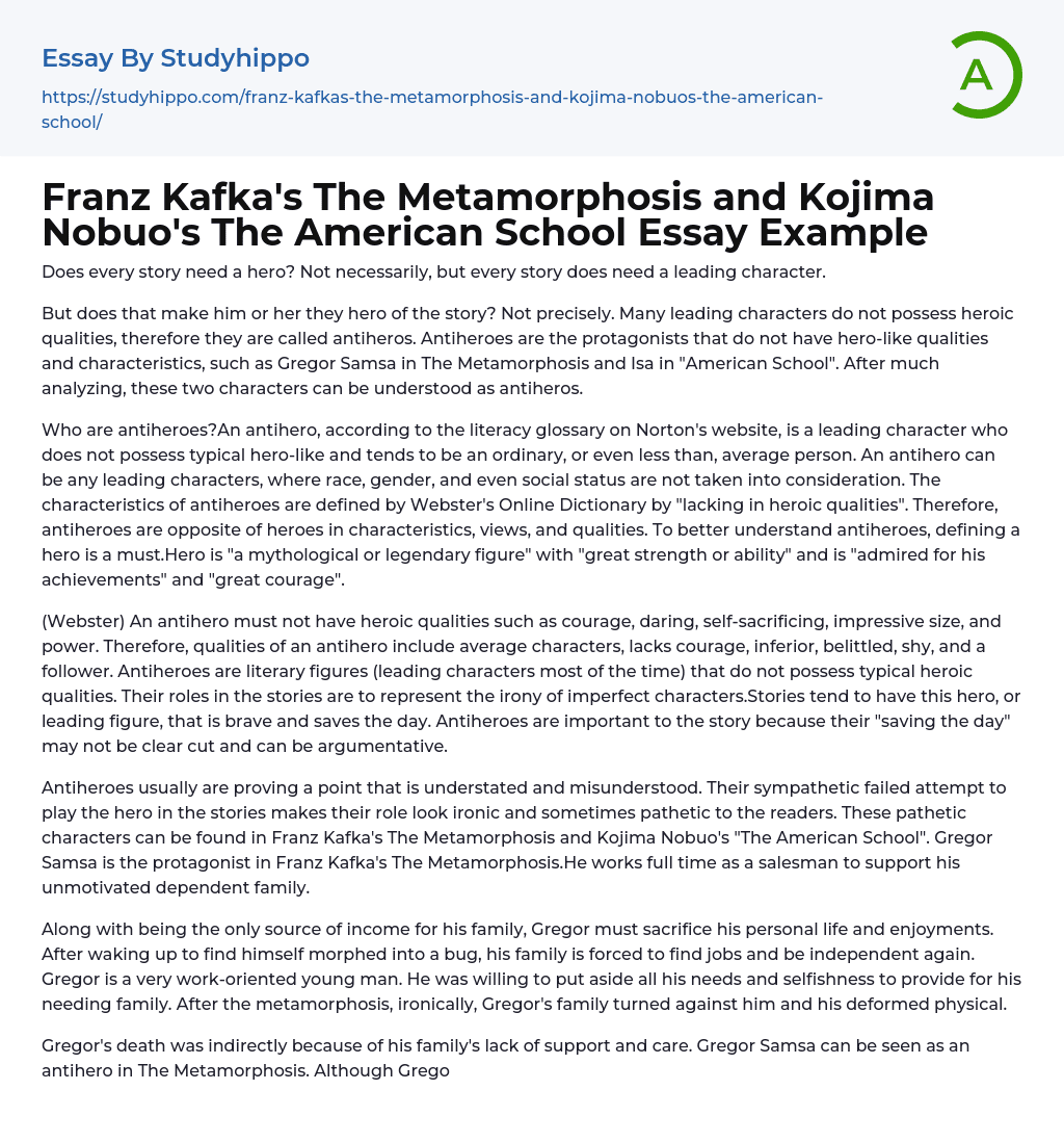 american school essay
