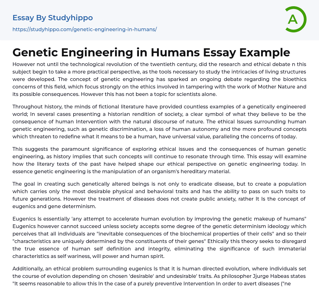 What Are The Positive And Negative Implications Of Increasing Use Of Genetic Engineering In Humans