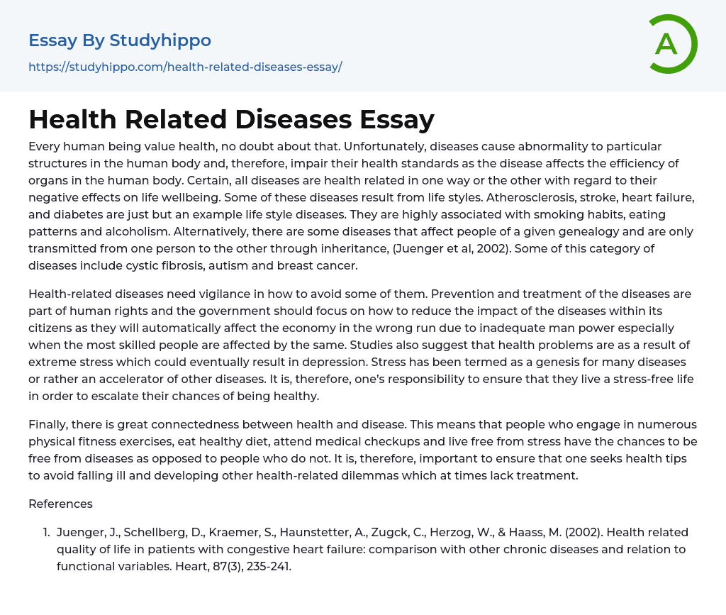 Health Related Diseases Essay