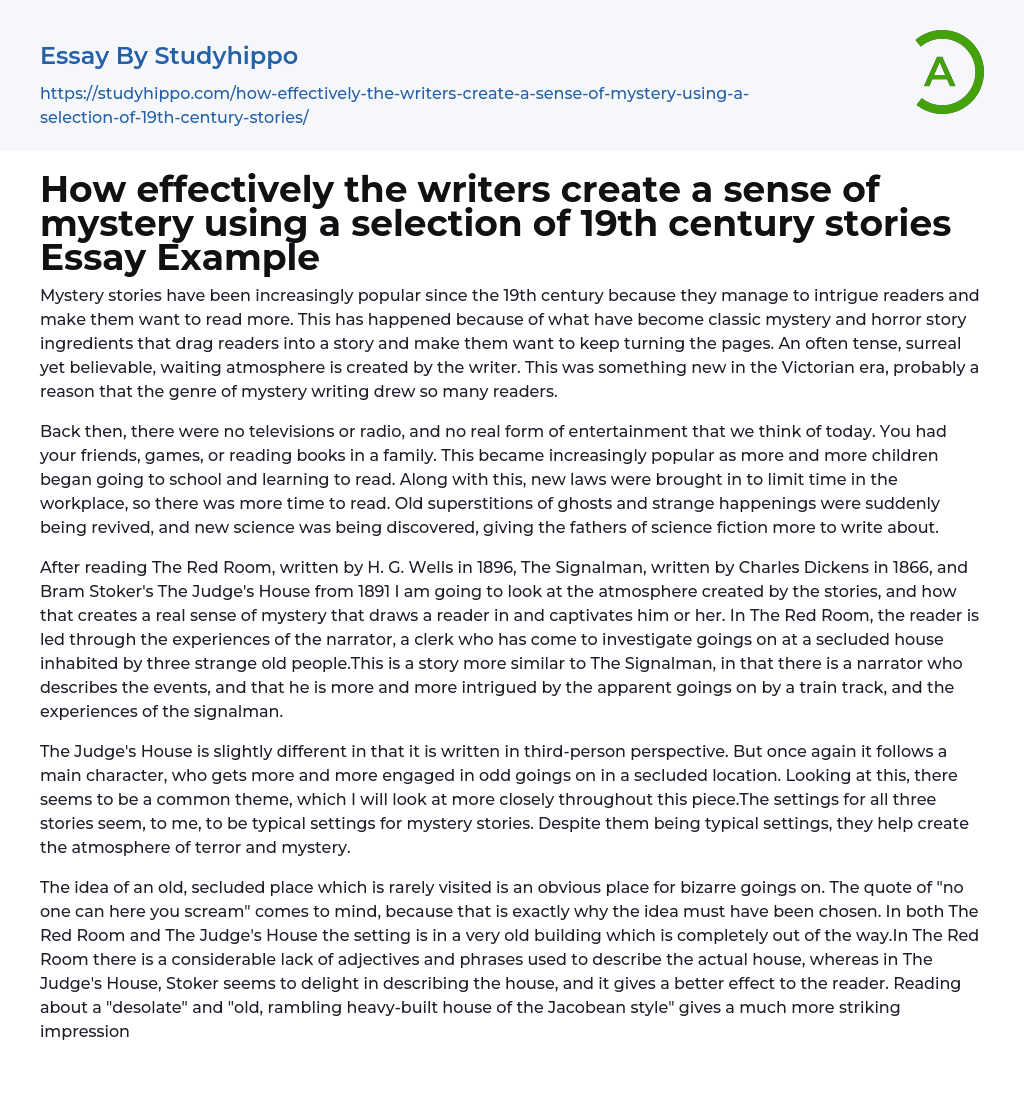 The Allure of Mystery Stories