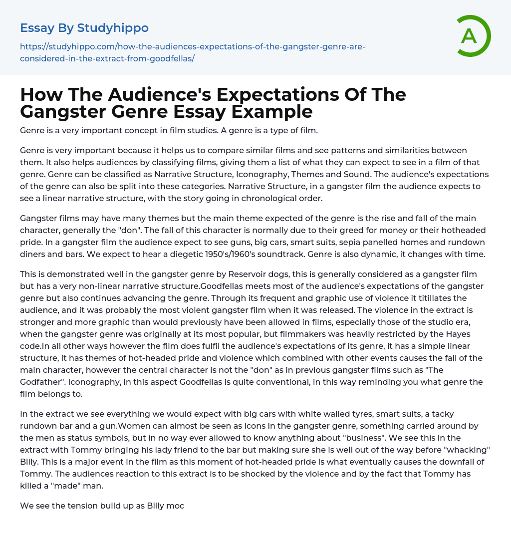 what is an essay gangster