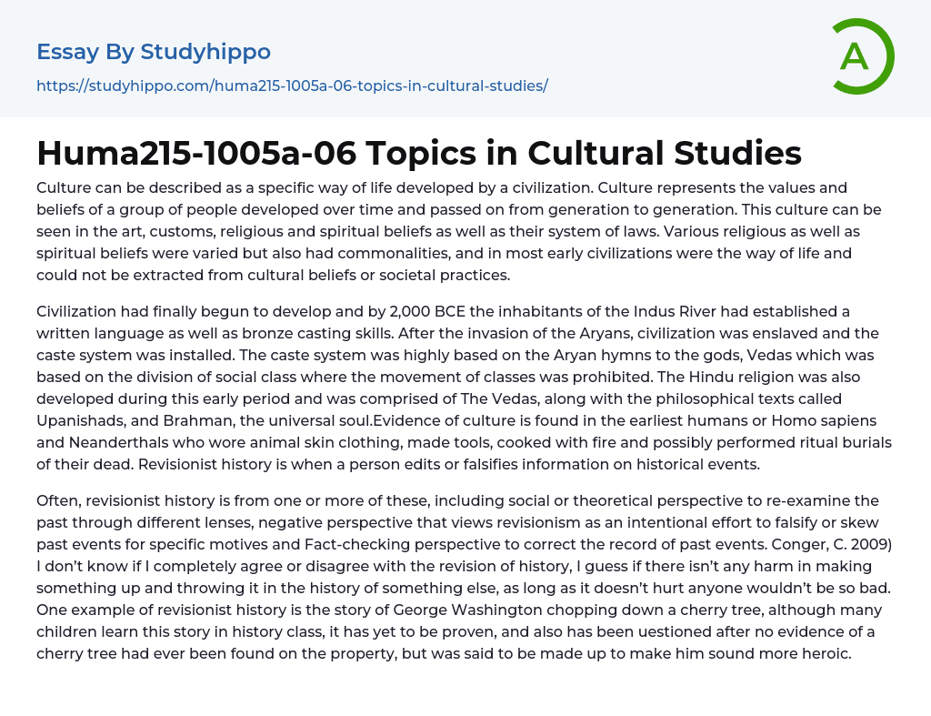 cultural studies essay topic