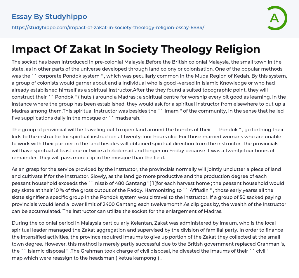 Impact Of Zakat In Society Theology Religion
