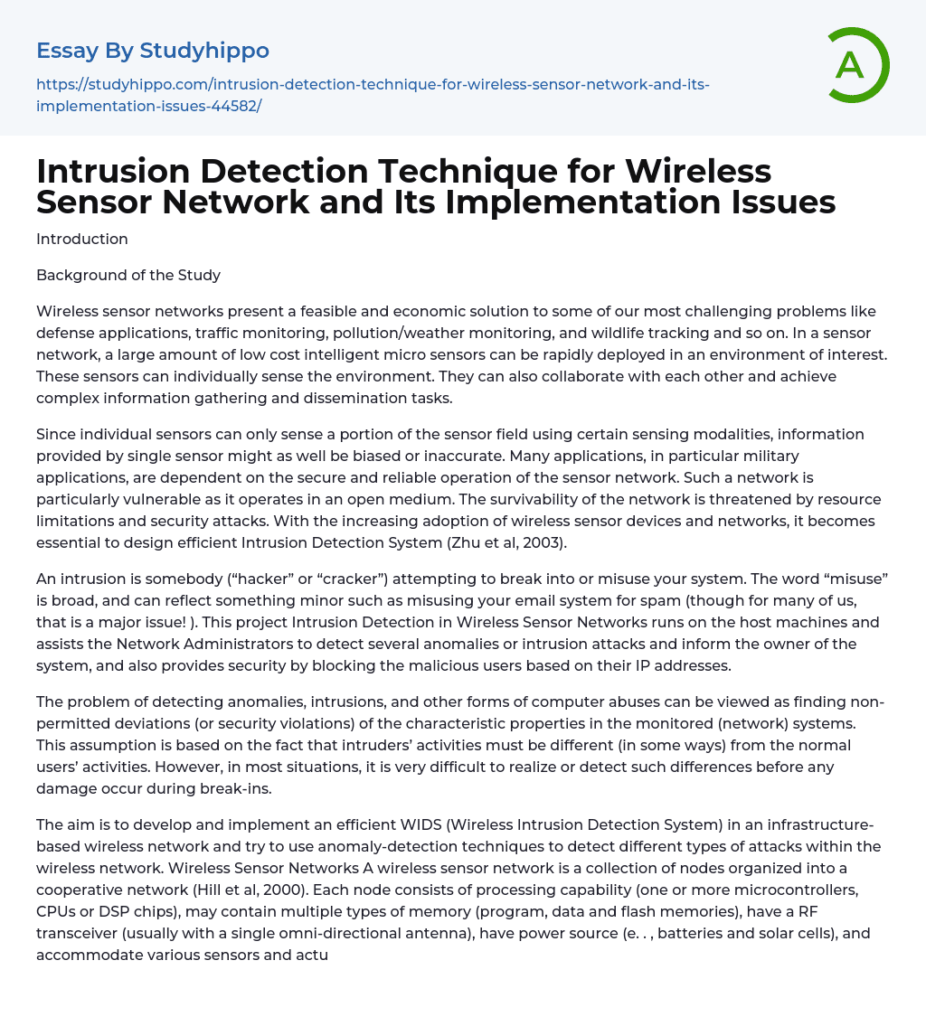 Exploring the Benefits of Wireless Sensor Networks