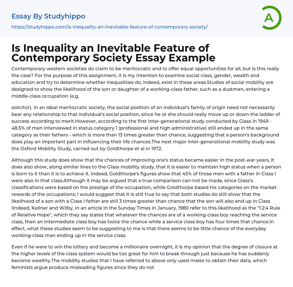 essay introduction on inequality