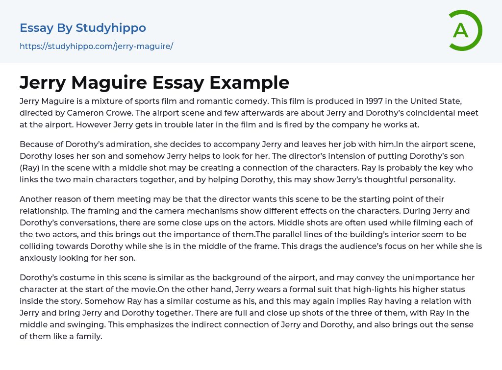 Jerry Maguire Essay Example