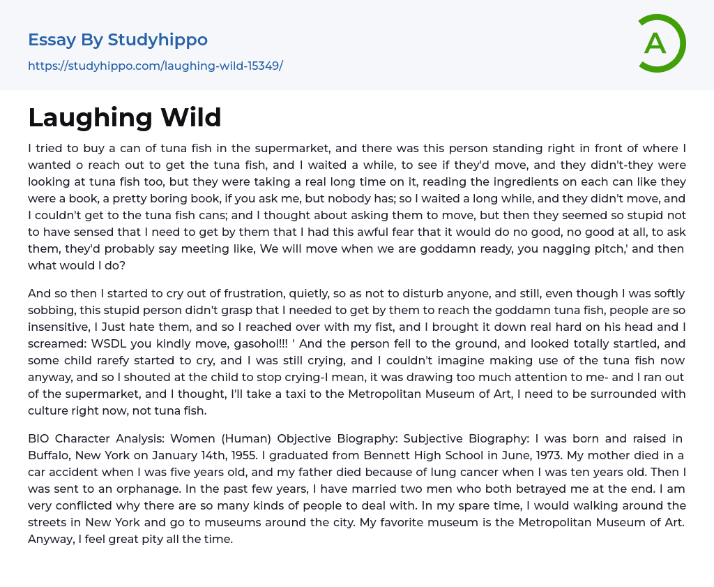 Laughing Wild Essay Example