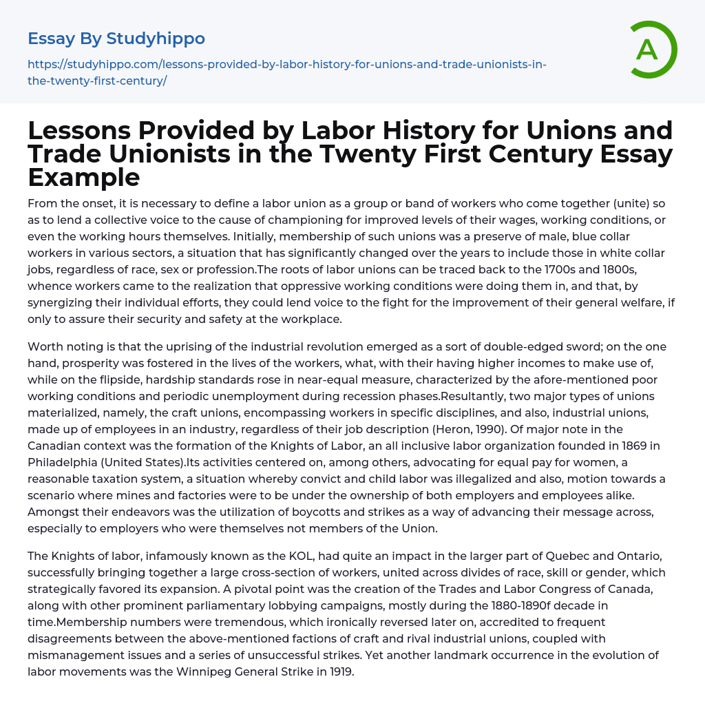 Labor Unions: A Collective Voice for Workers