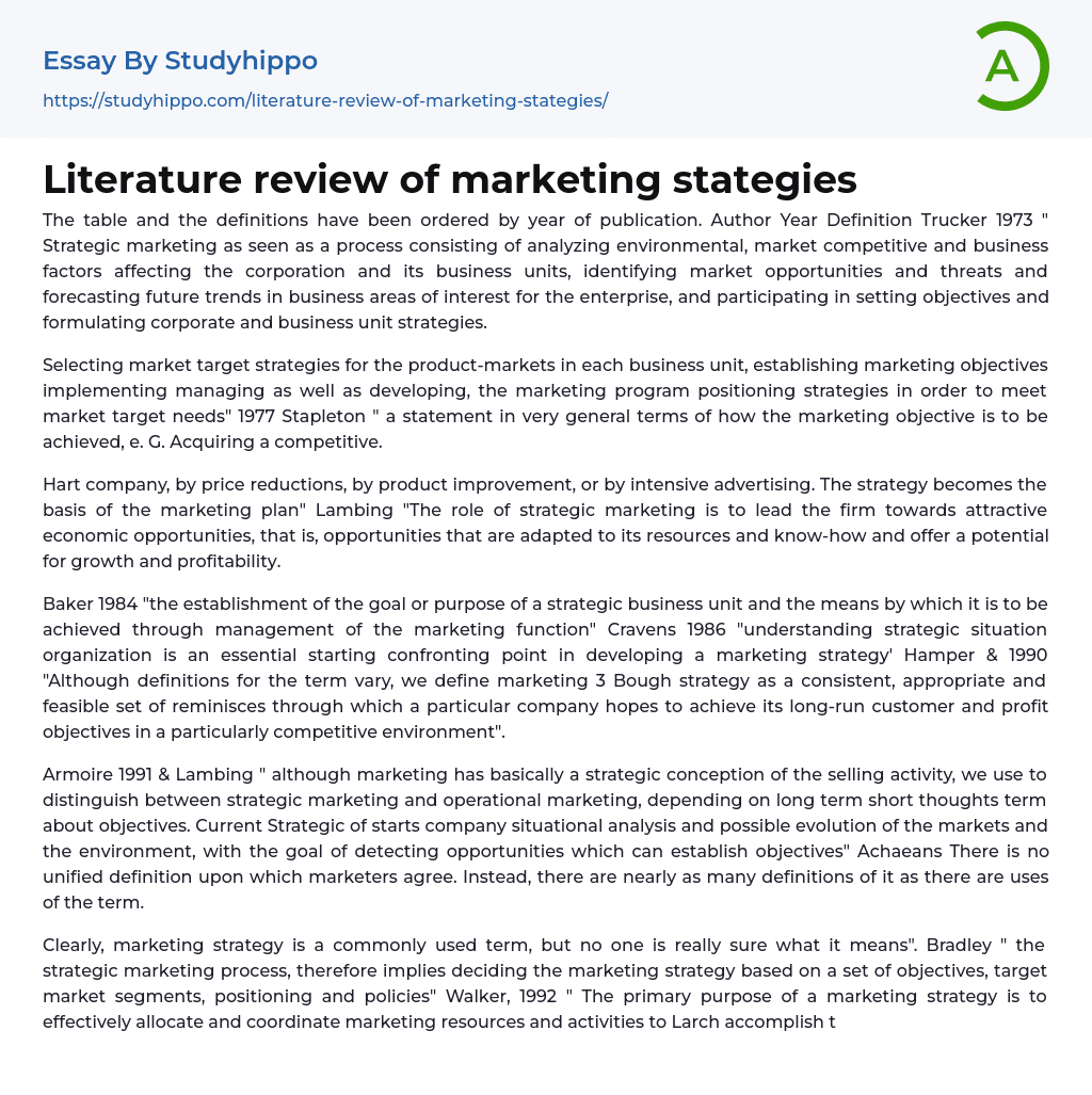 literature review on traditional marketing