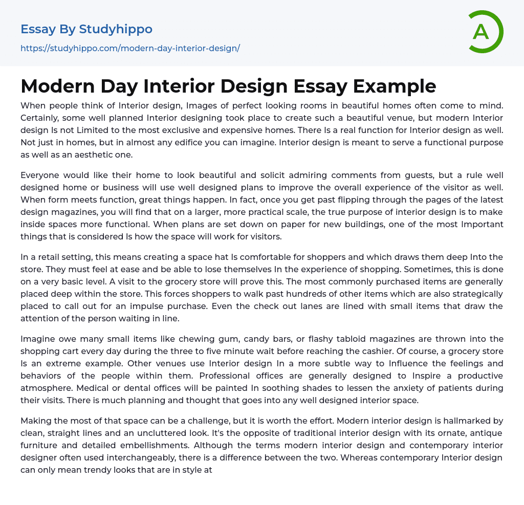 living room design essay