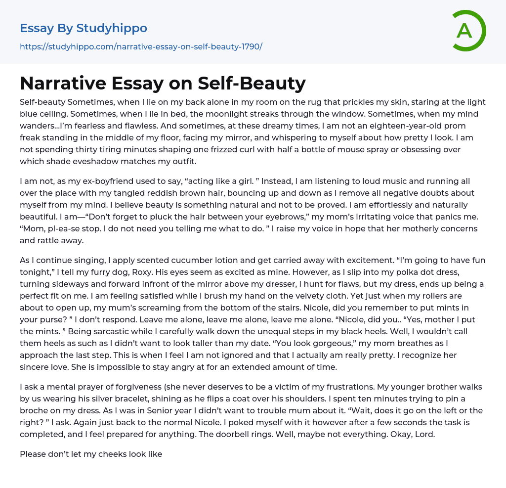Narrative Essay on Self-Beauty