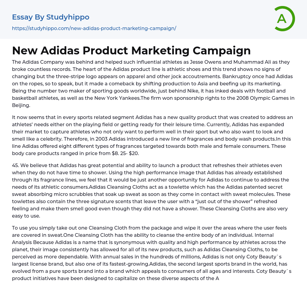 adidas marketing campaign case study