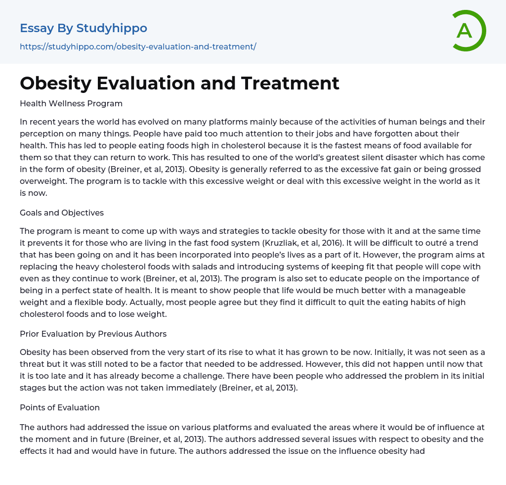 obesity problem solution essay