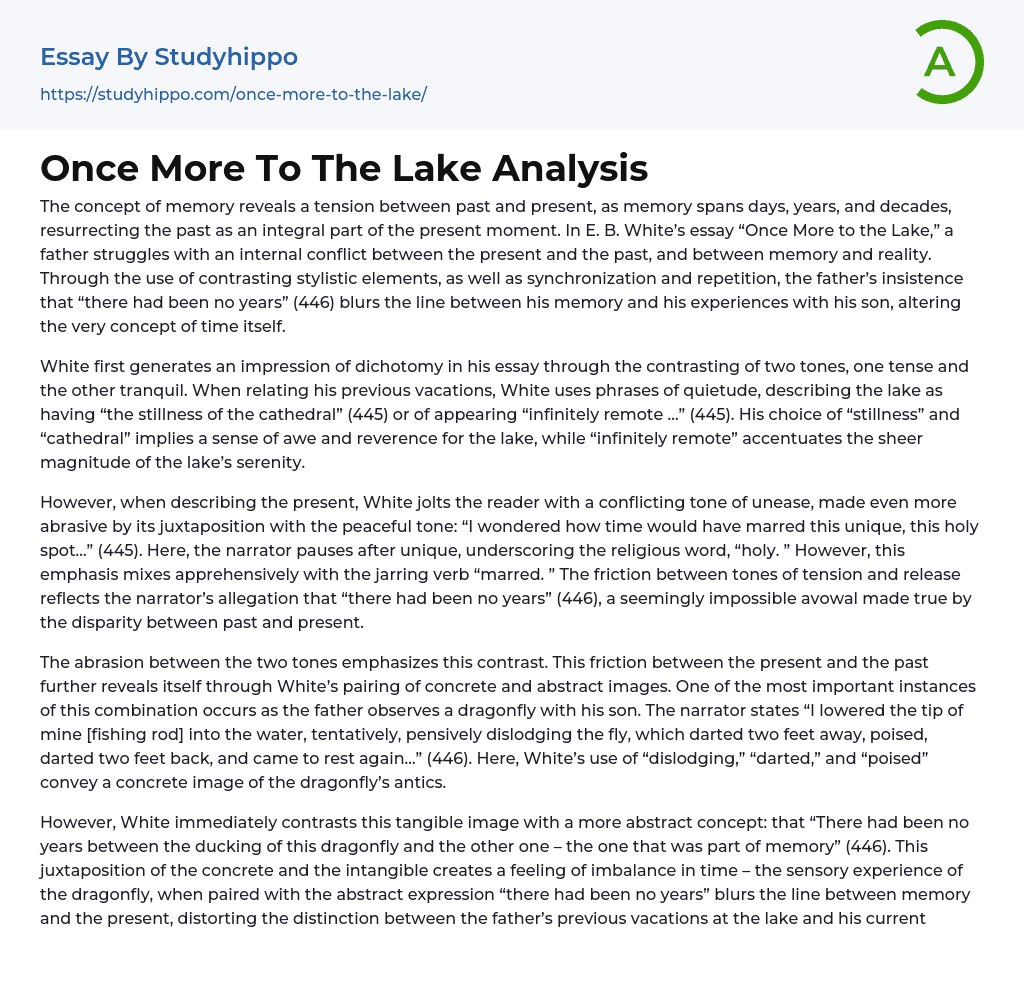 essay on once more to the lake