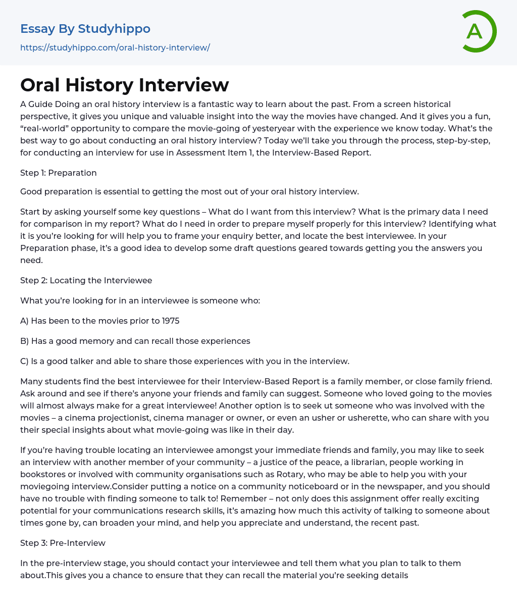 oral history case study