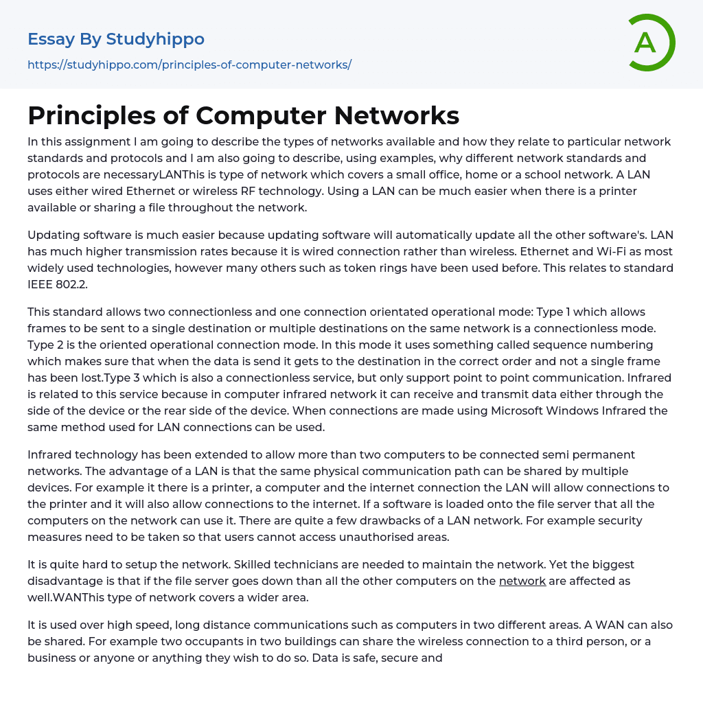 computer networks essay