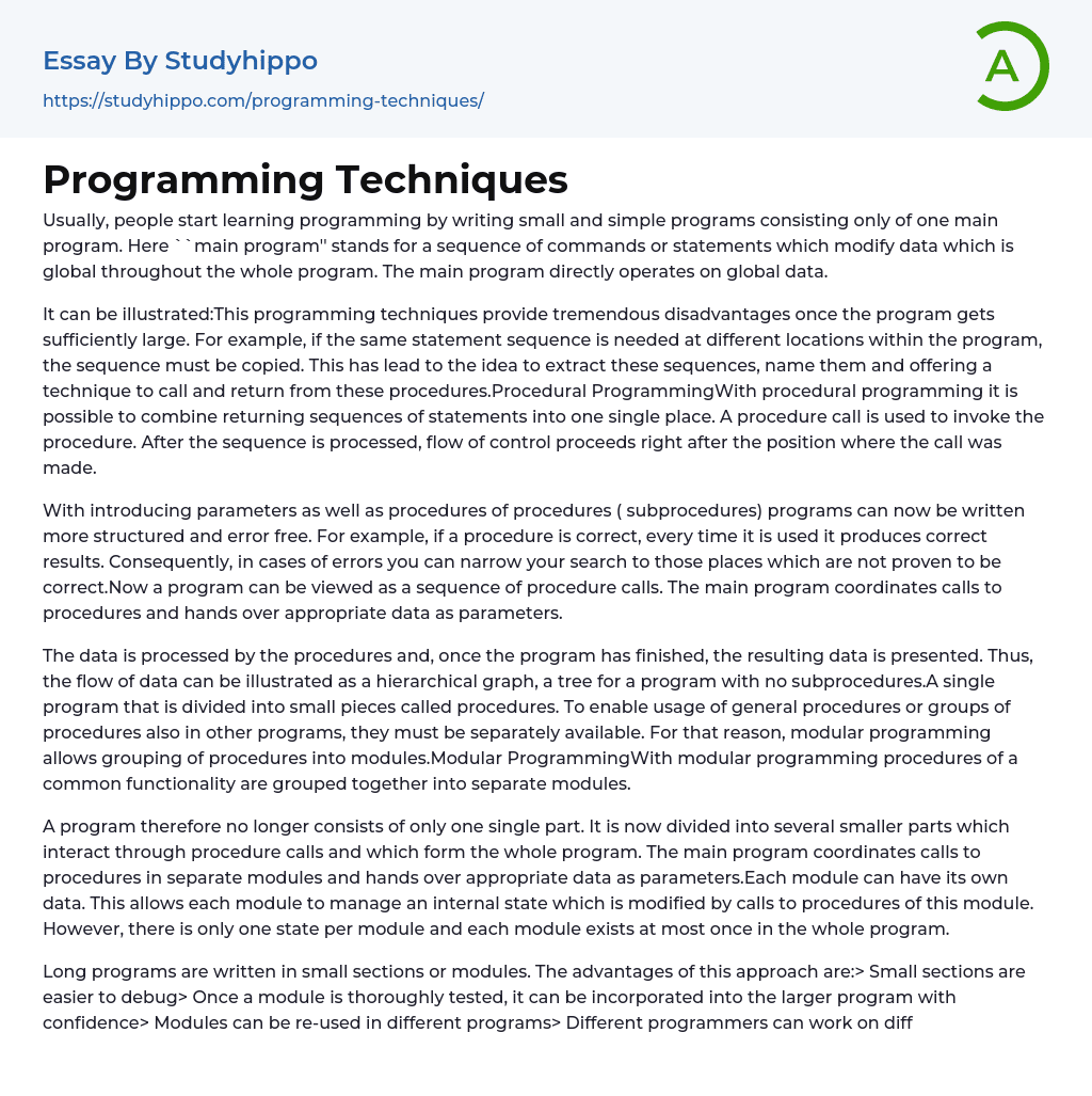 essay on programming