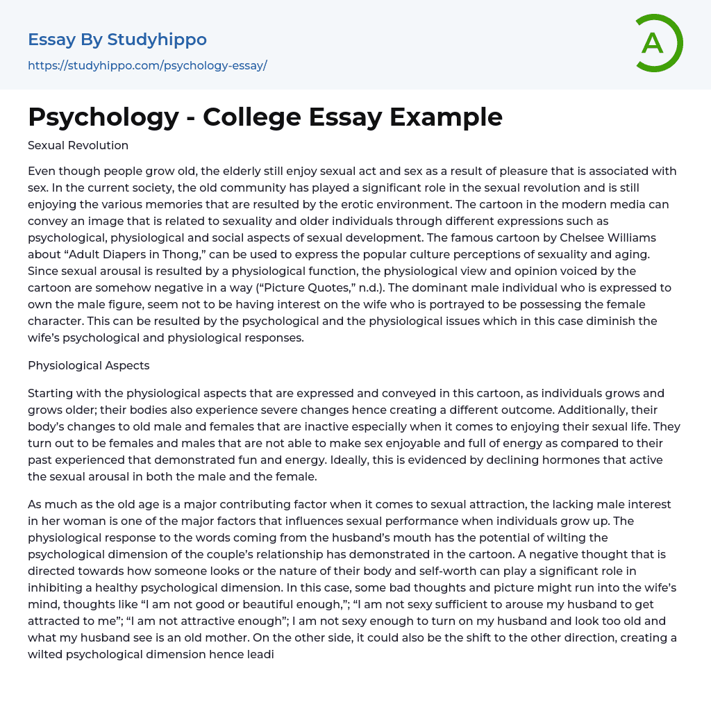 Psychology – College Essay Example