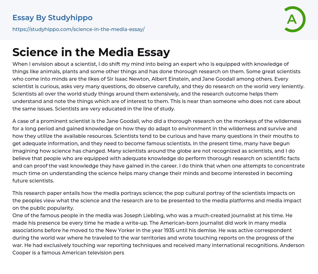 Science in the Media Essay