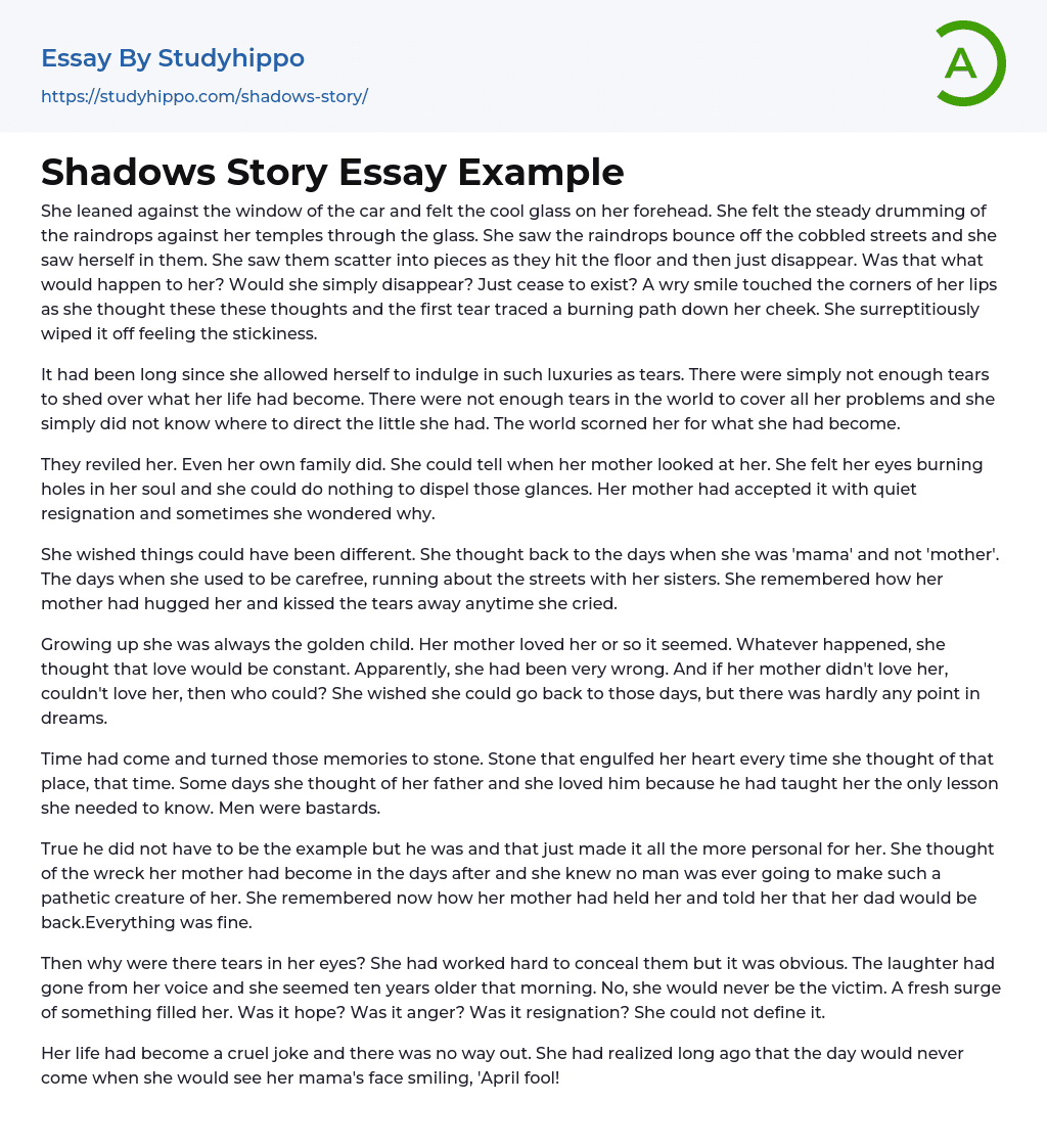 Shadows Story Essay Example
