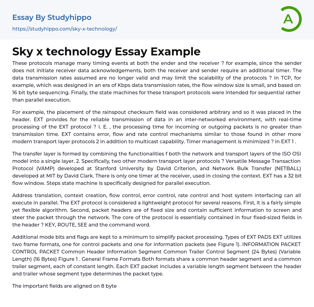 Sky x technology Essay Example