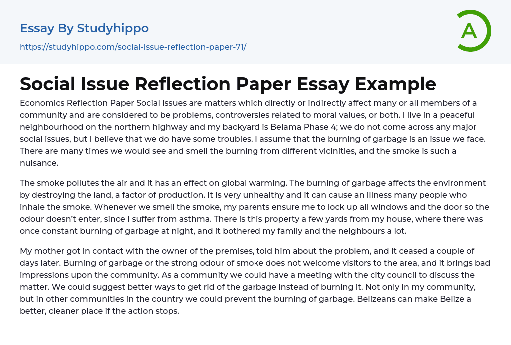 reflective essay social work