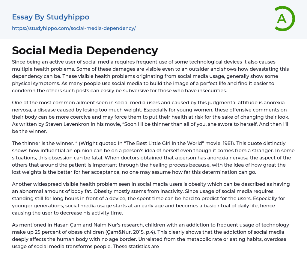 Social Media Dependency Essay Example