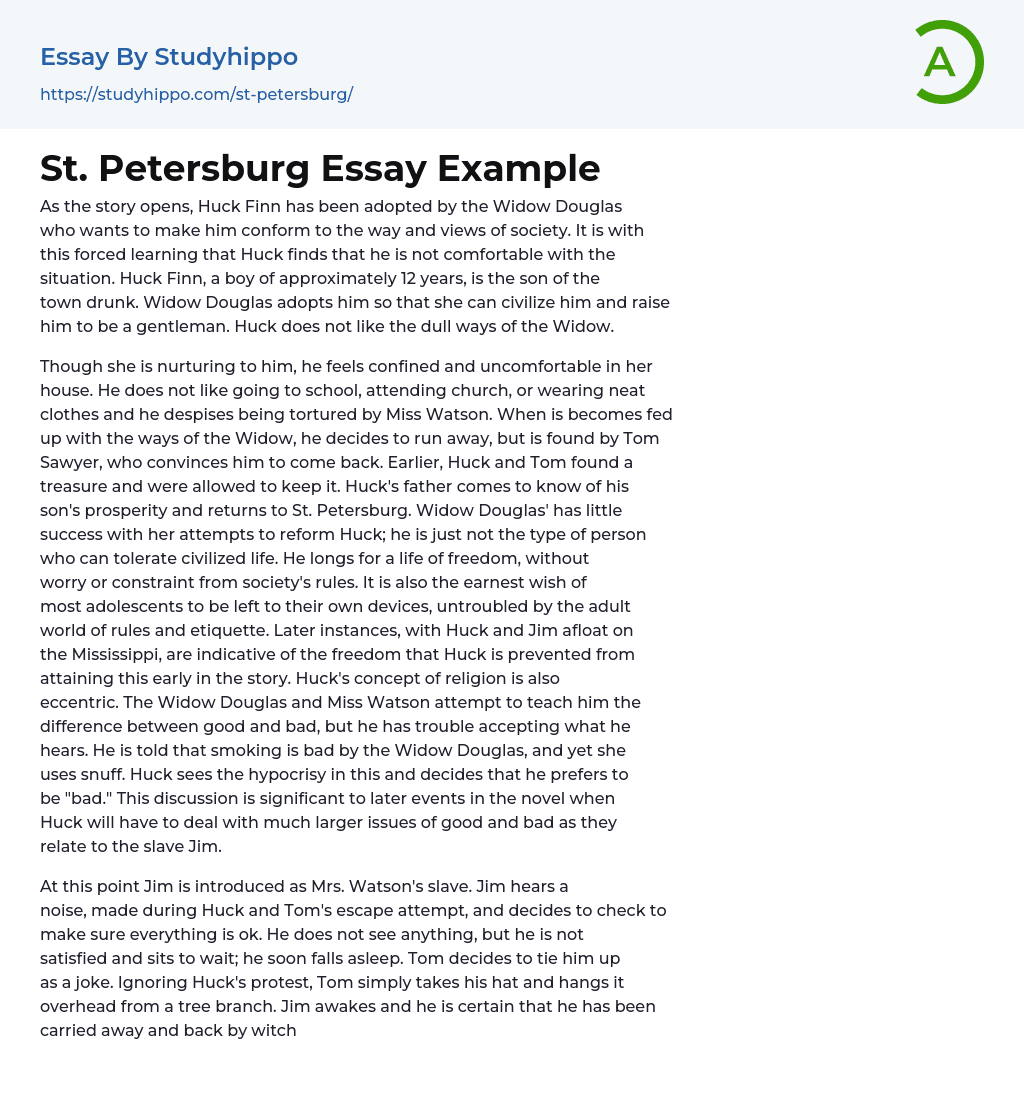 St. Petersburg Essay Example