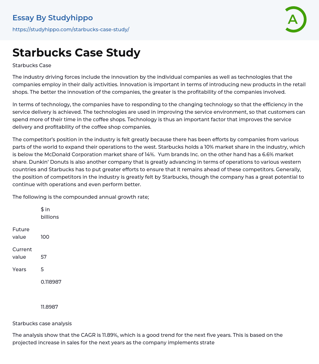 starbucks hbr case study