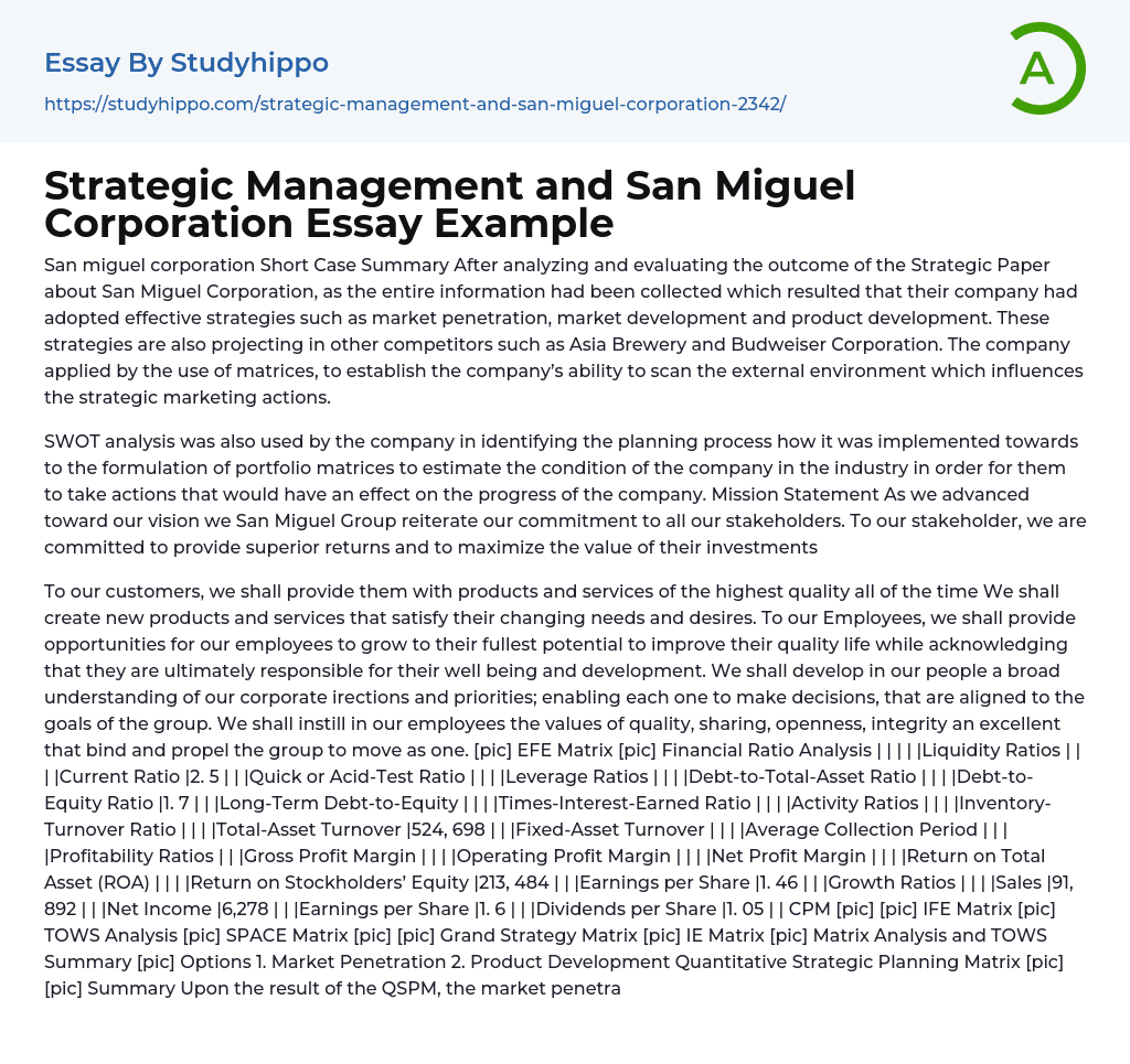 san miguel corporation case study strategic management