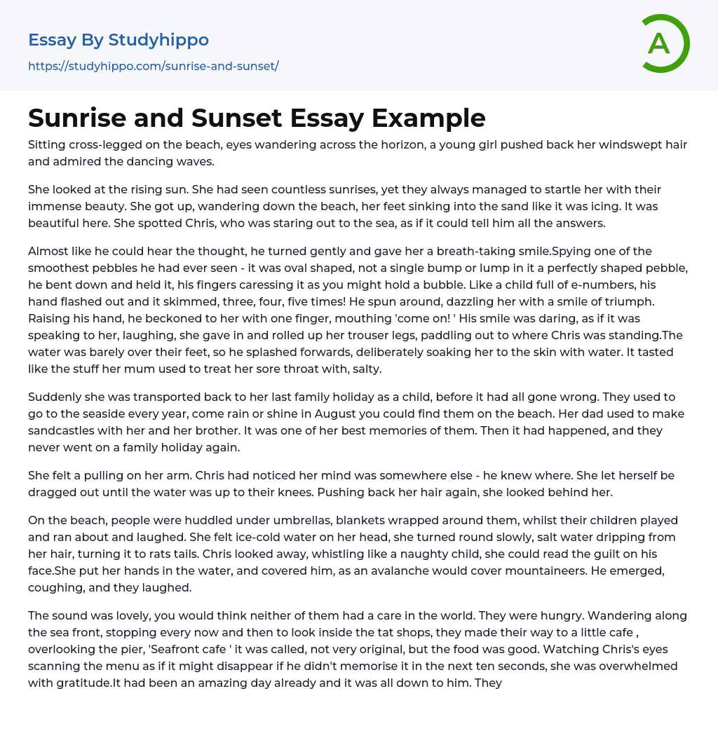sunset essay about life brainly