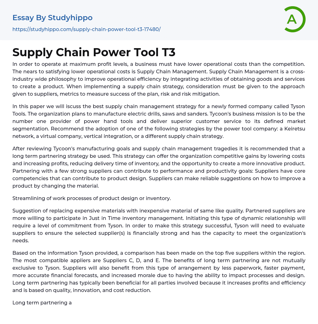 power supply essay