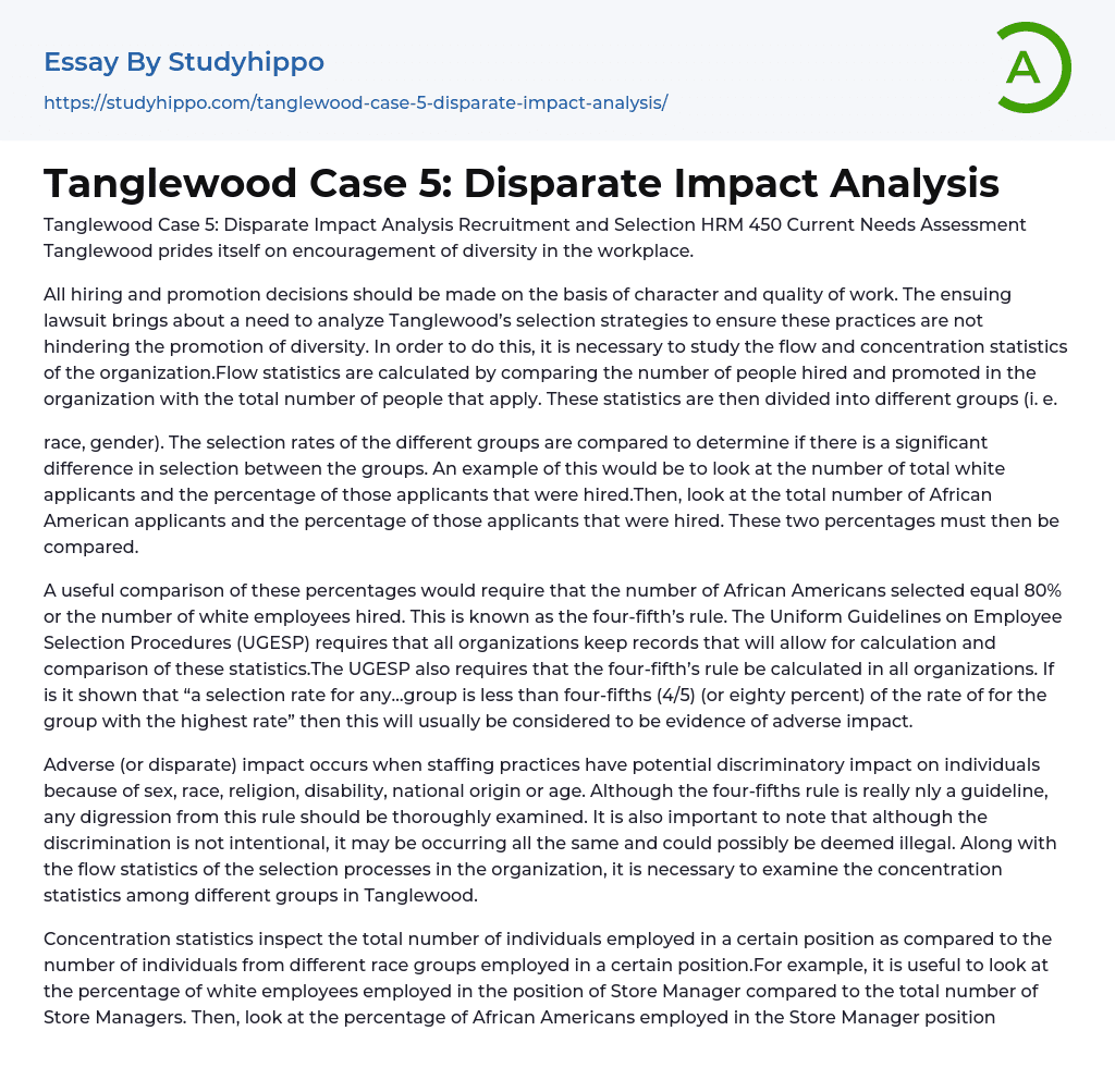 tanglewood case study 6