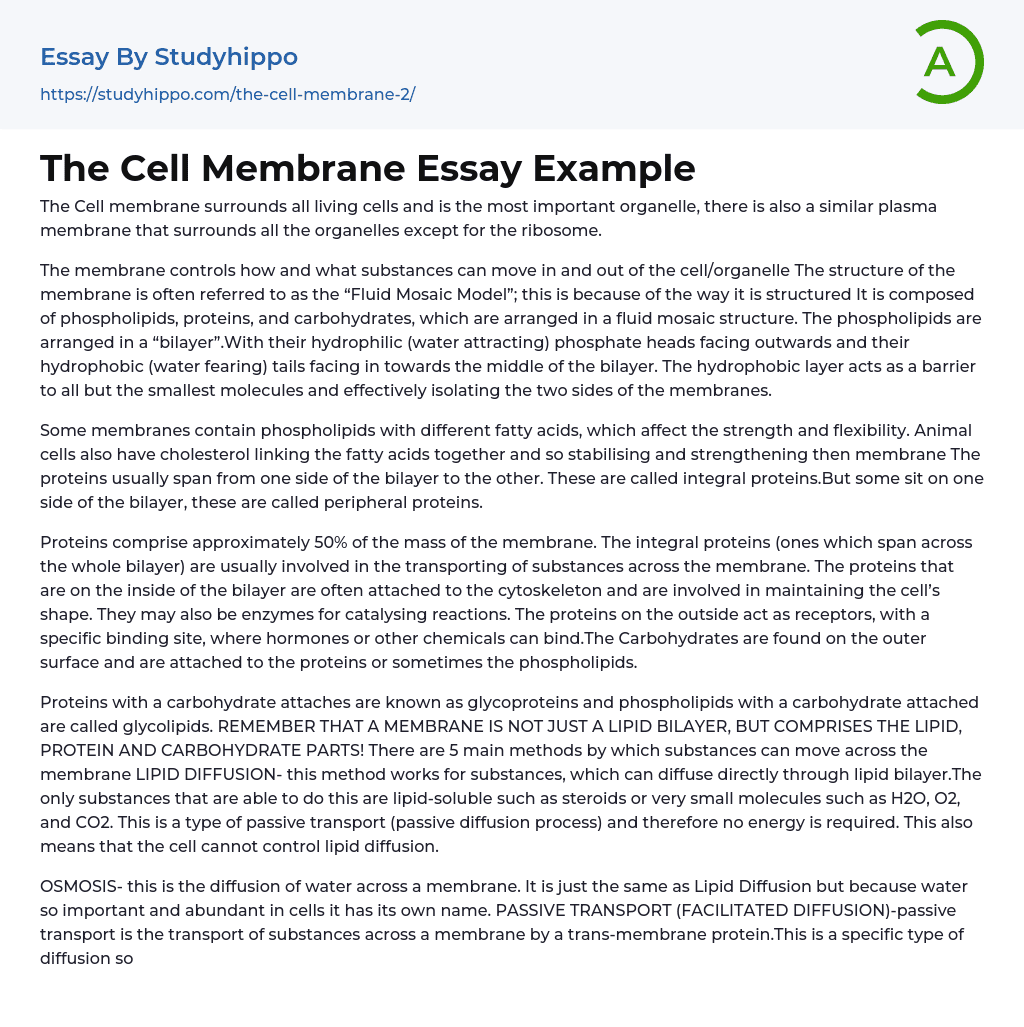 essay on cell structure
