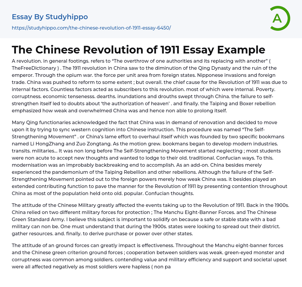 chinese revolution essay questions