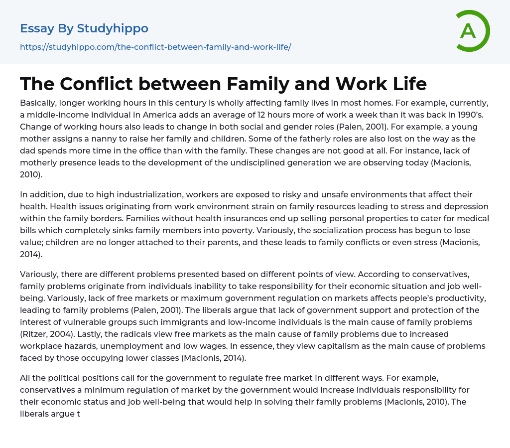 work family conflict literature review