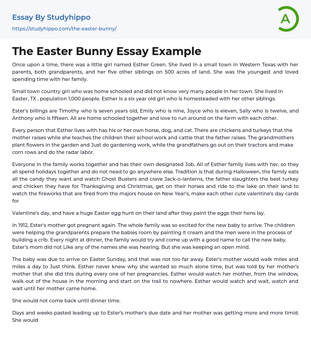 The Easter Bunny Essay Example