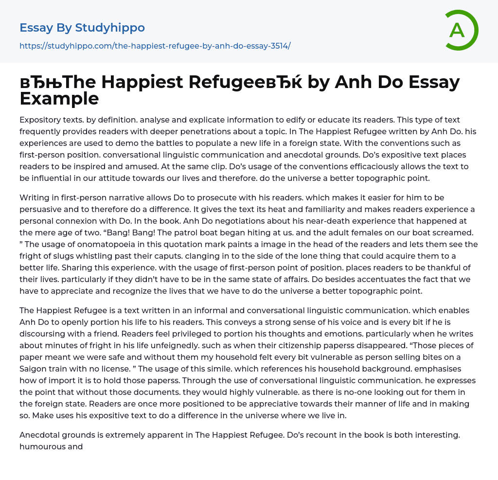 the happiest refugee essay introduction