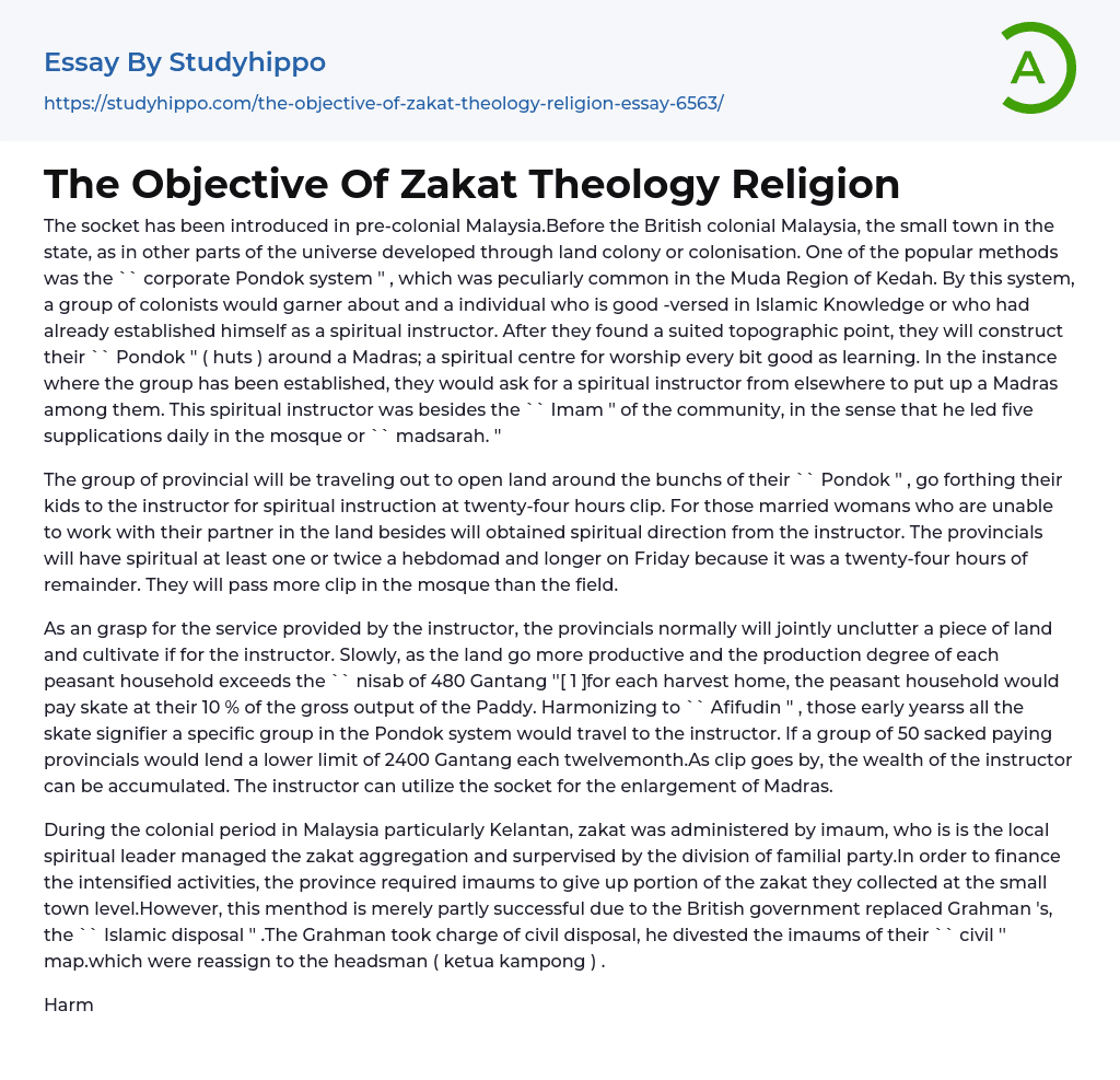 The Objective Of Zakat Theology Religion