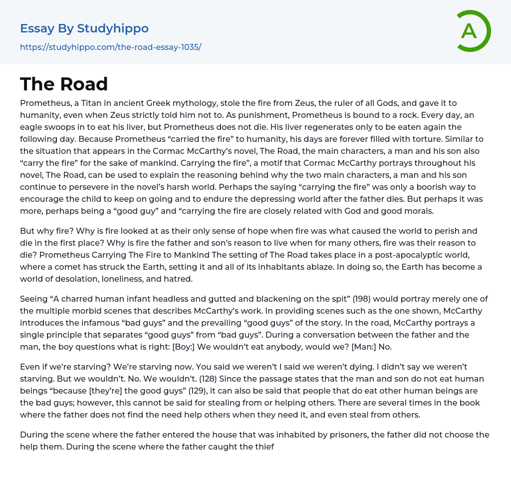 The Road Essay Example