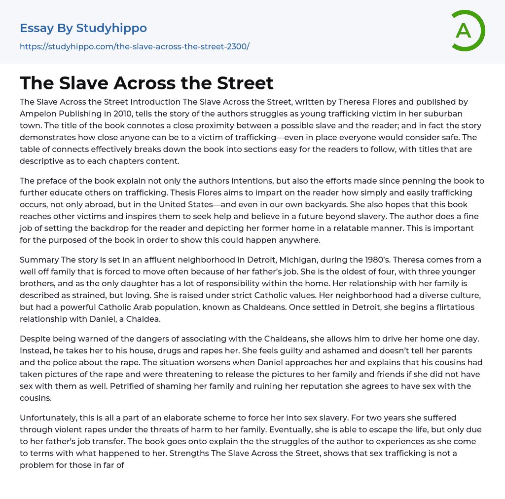 The Slave Across the Street Essay Example