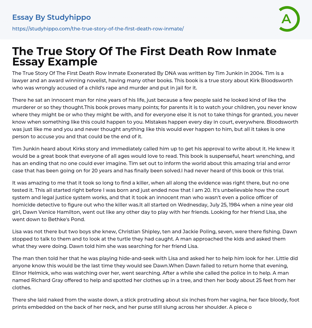 death row essay