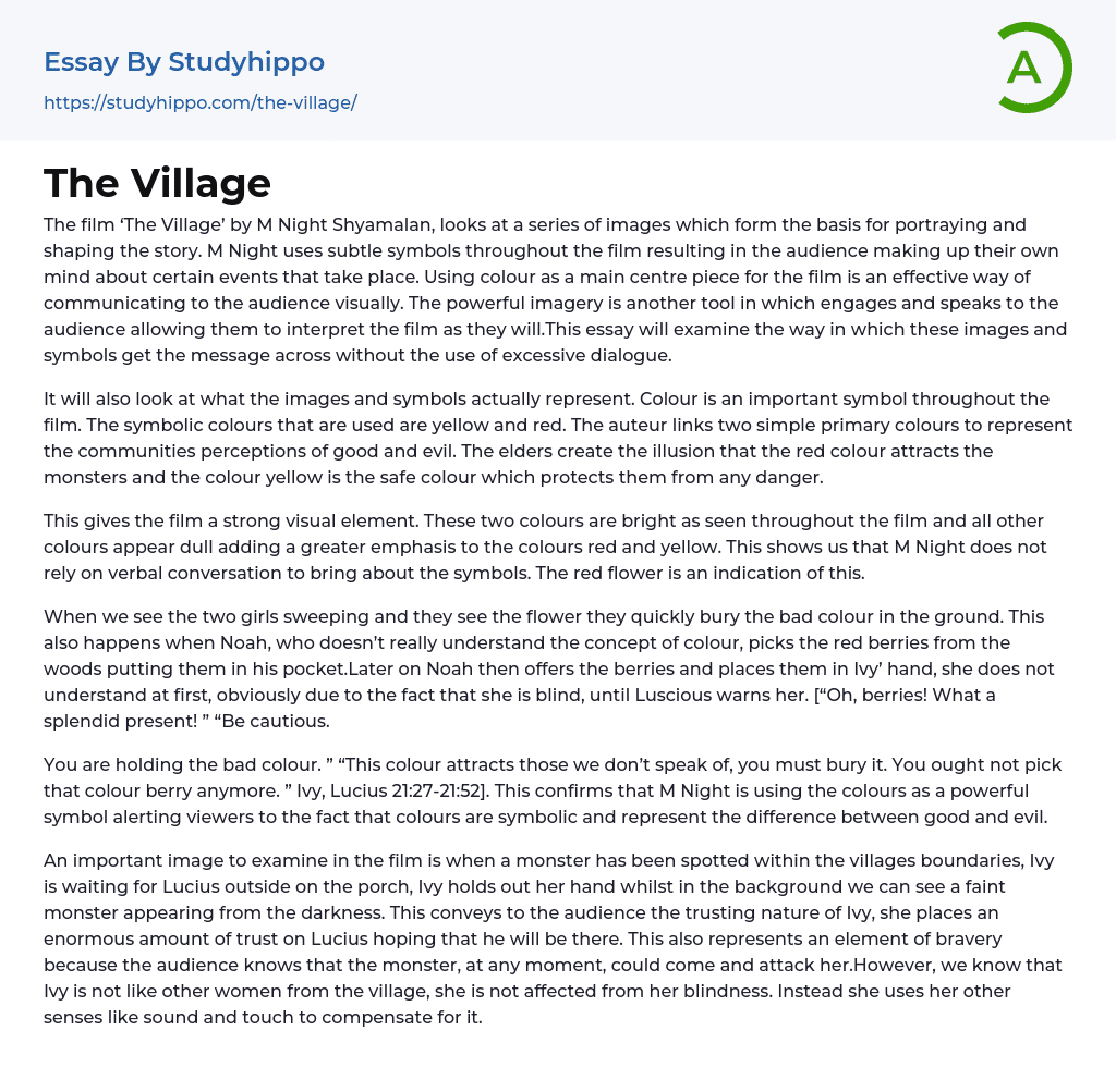 the village essay