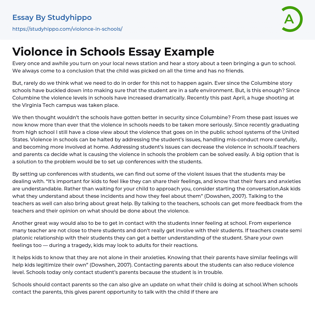 Violonce in Schools Essay Example