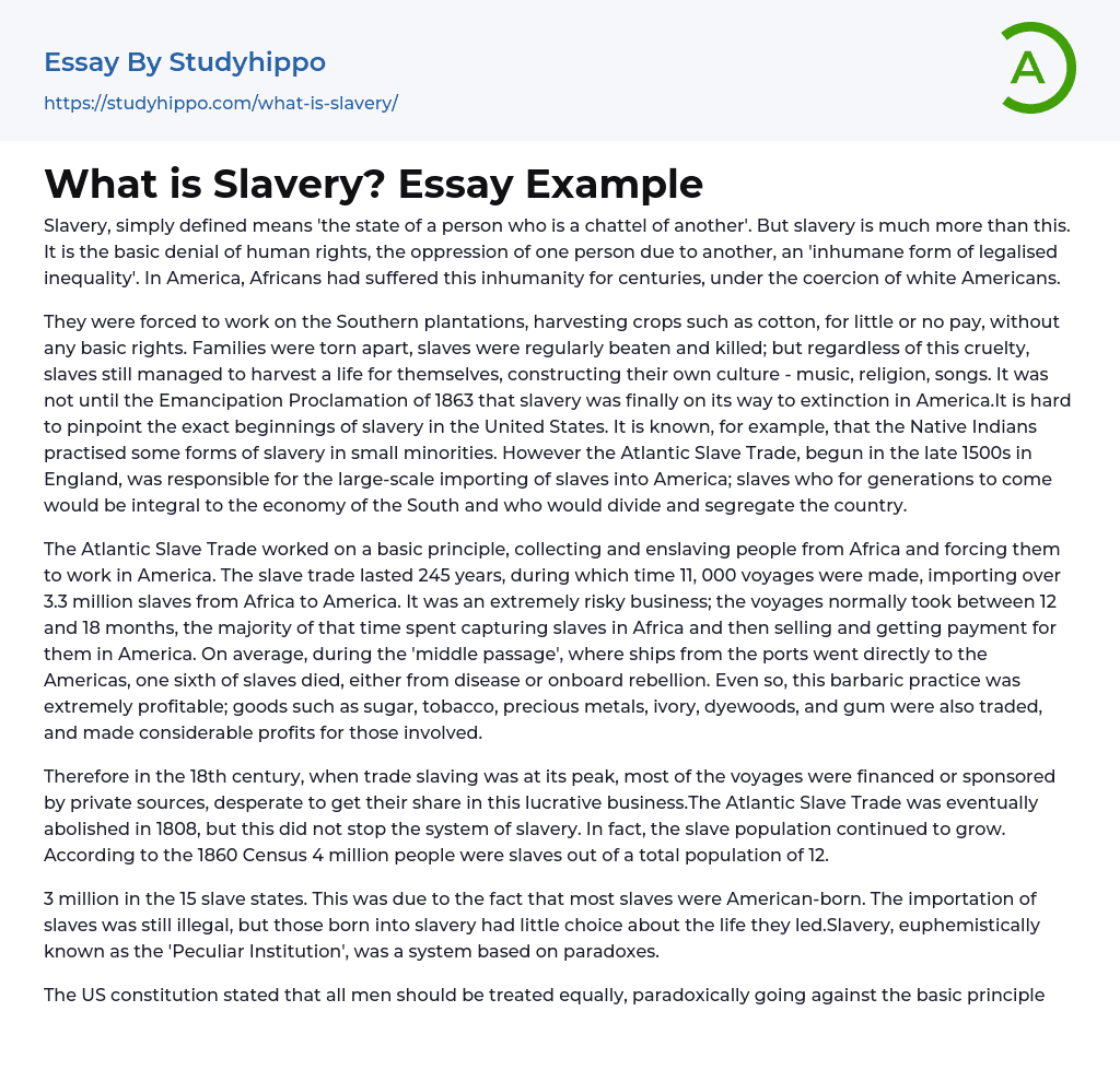 essay on slavery in india