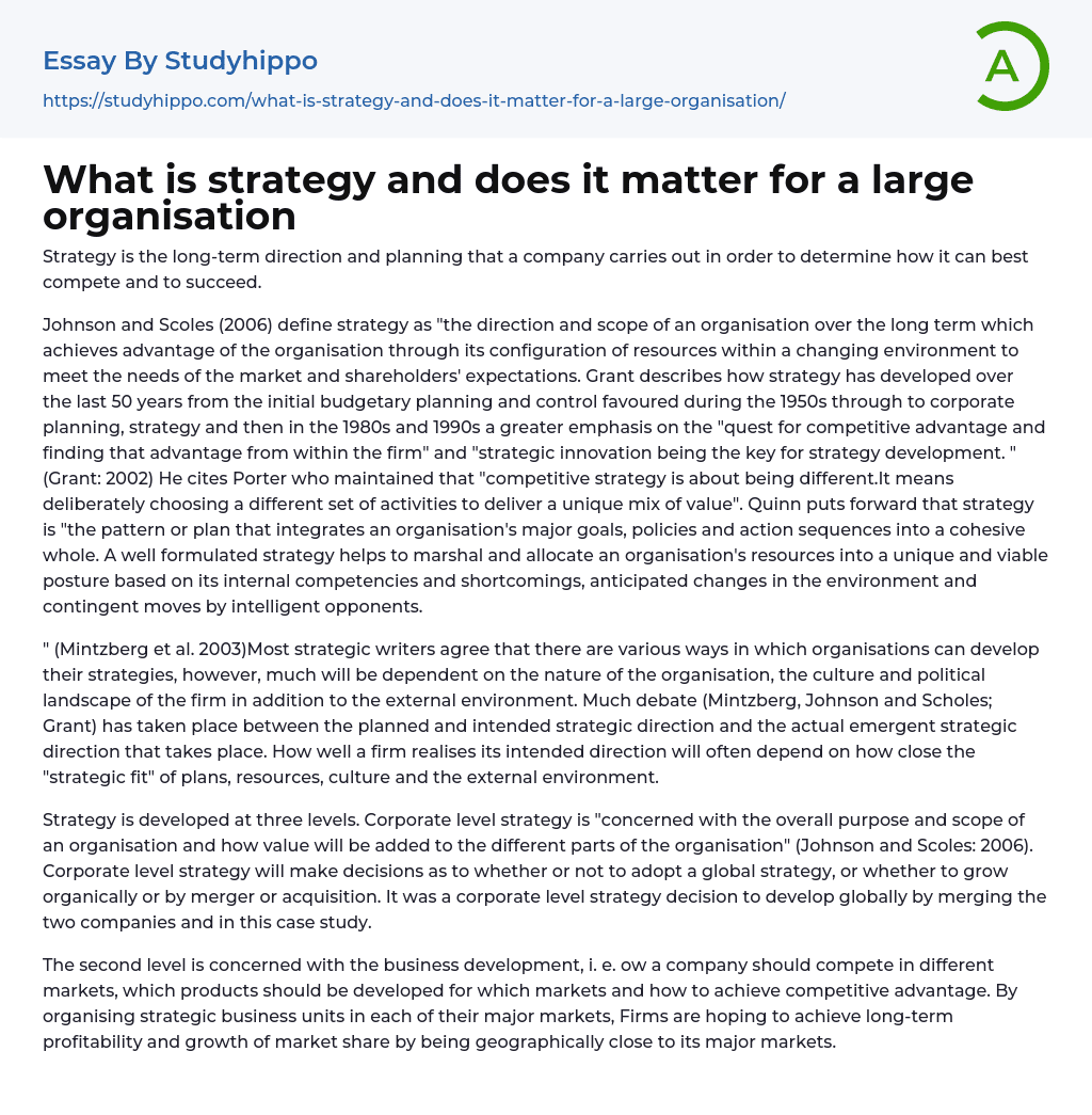 what organizational strategy should a process essay follow