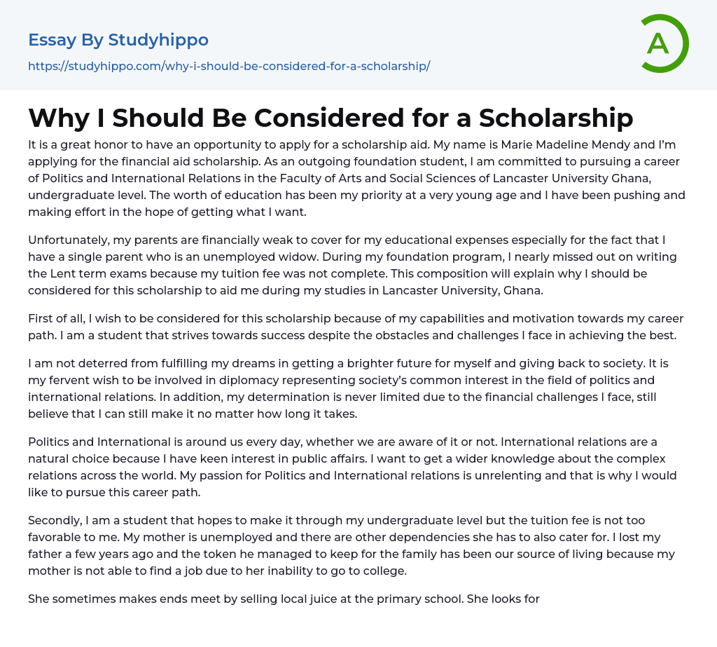 why you need scholarship essay