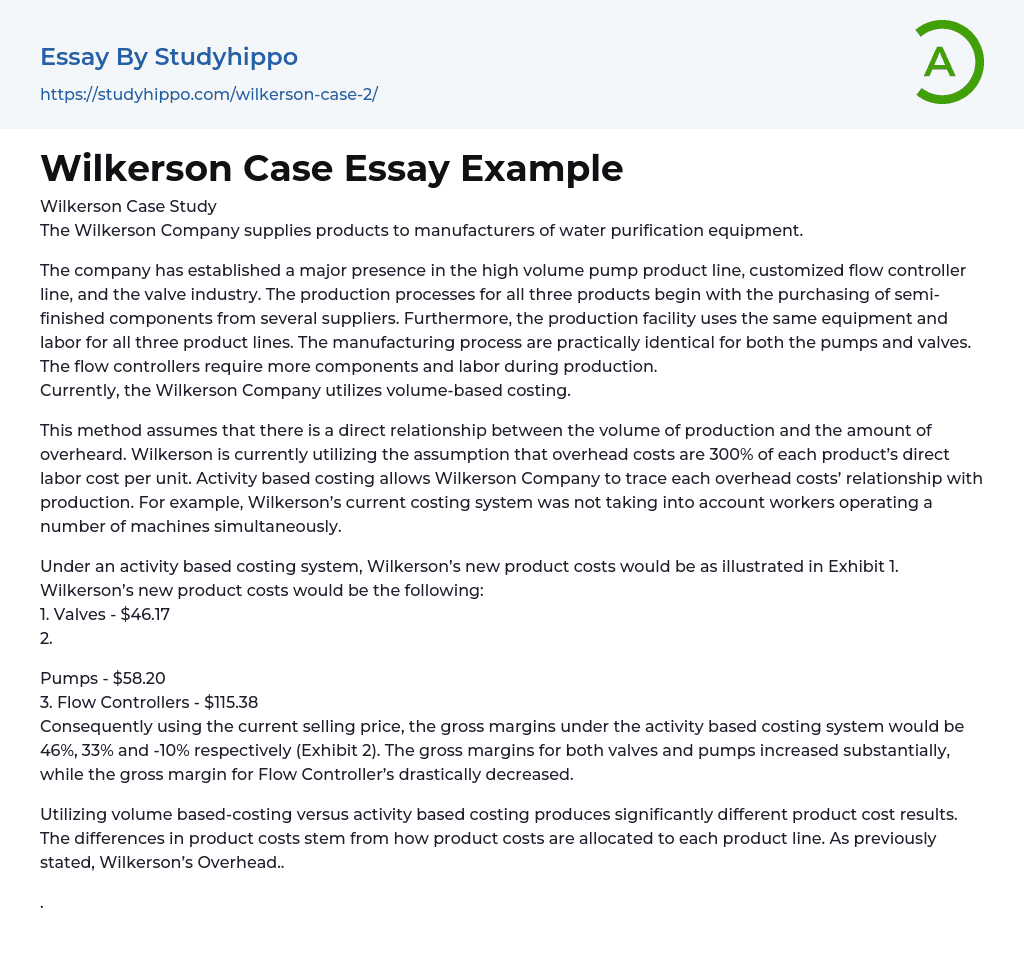 Wilkerson Case Essay Example