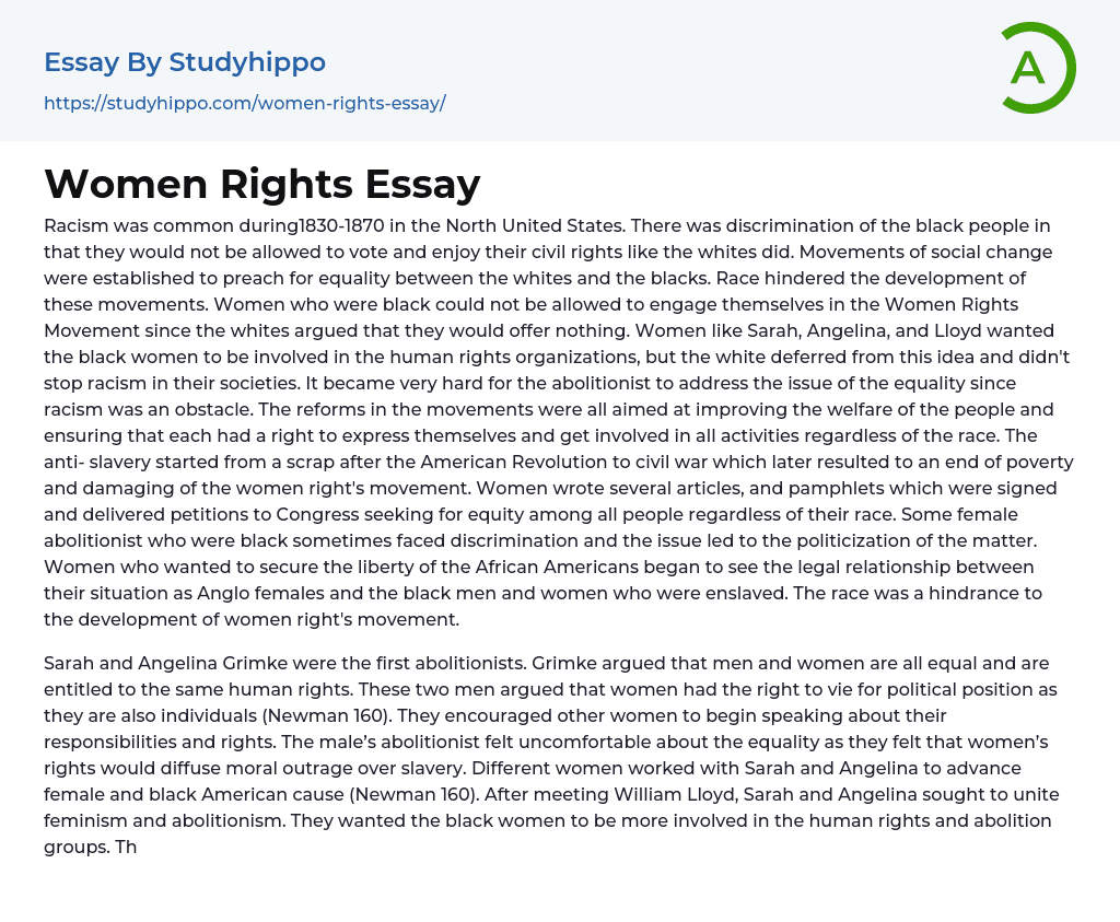 Women Rights Essay