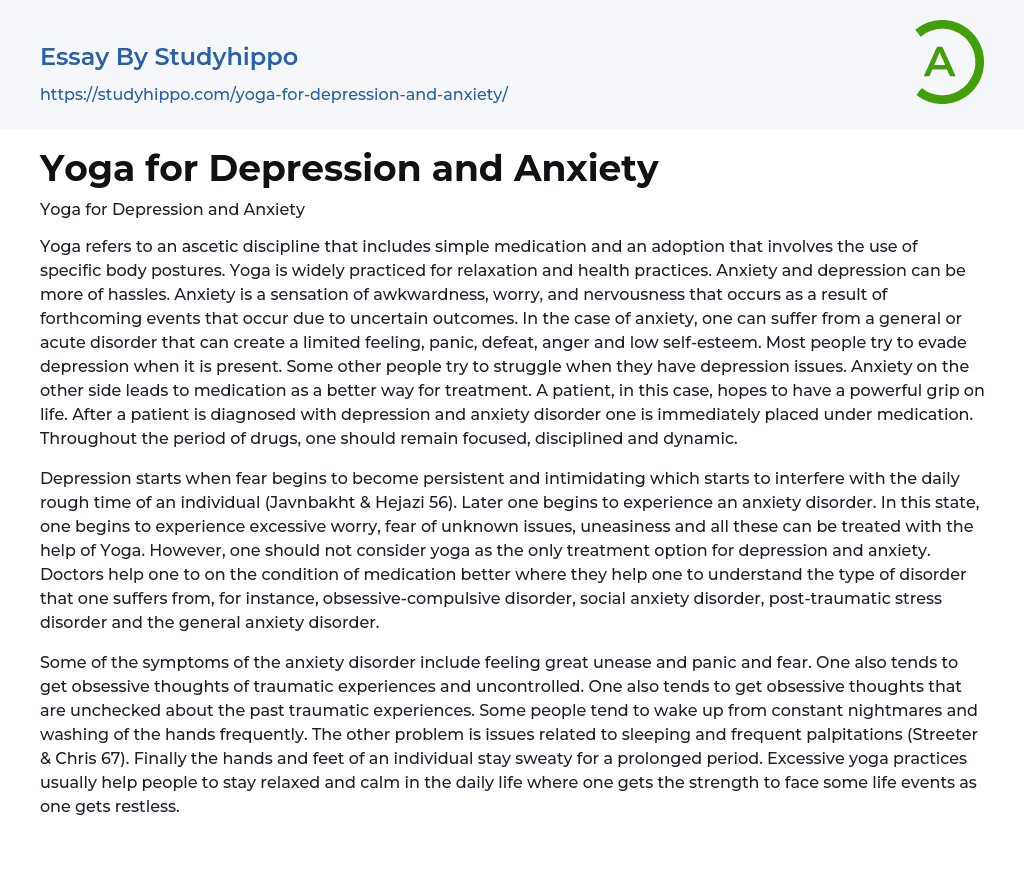 argumentative essay about anxiety and depression